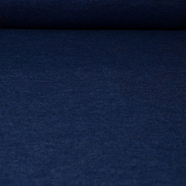 0,5 m Designer Walkloden Doubleface jeans bleu/gris clair