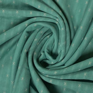 Katoenen coupon met dubbele zijde in turquoise