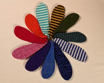 Pacchetto sorpresa: 3 paia di solette colorate per scarpe in 100% lana