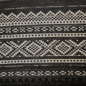 0,5 m - Tricô de lã, cinza com estampa