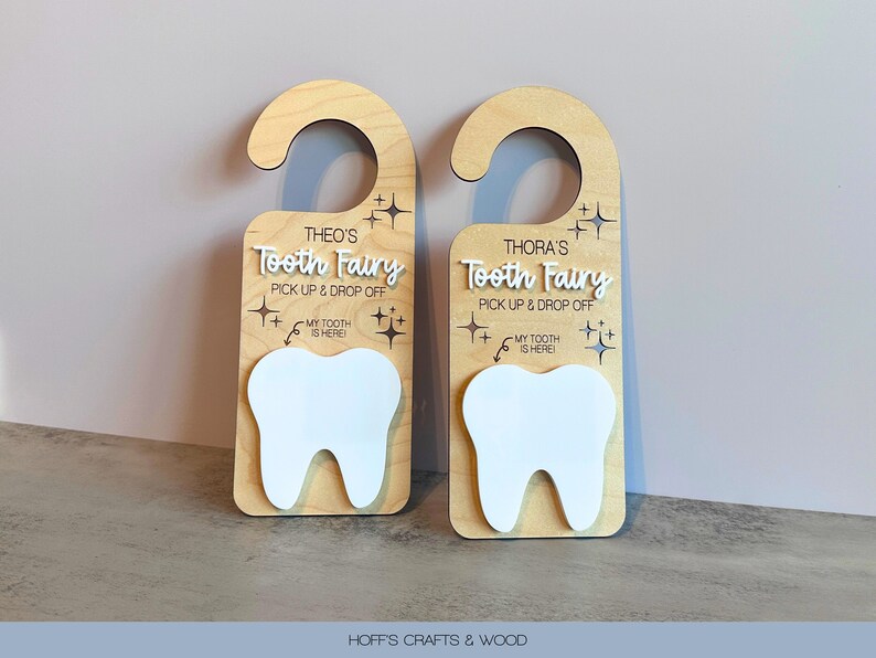 Custom Tooth Fairy Door Hanger Tooth Fairy Pick up and Drop off Tooth ...