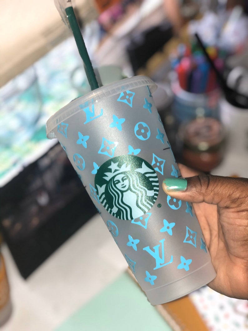 Louis Vuitton Starbucks cold cup | Etsy