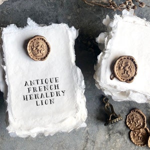 Self Adhesive Wax Seals, Antique French Wax Seals, Wax Seals, Wax Seal, Wedding Invitations, Styling Props, Heraldry Wax Seals, Lion Seals
