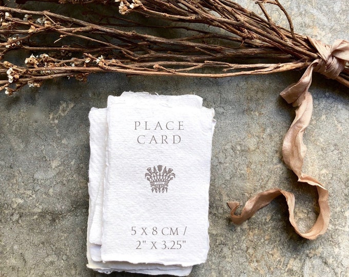 Handmade Paper, Cotton Rag Paper, Handmade Paper Place Cards, Deckle Edge Place Cards, Cotton Paper, Deckle Edge Paper, Paper, Calligraphy