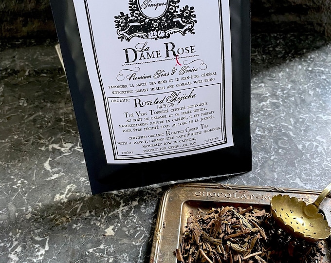 ROSEted HOJICHA - Certified Organic Premium Roasted Green Tea