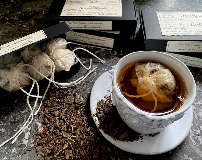 Premium Cotton Hand Filled Tea Pouches, Sachets de thé en coton, remplis à la main