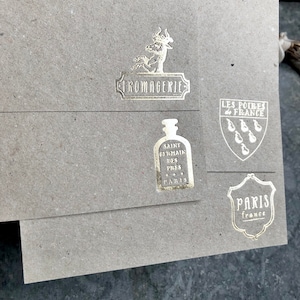 Cartes de correspondance françaises, Cartes de correspondance, Bloc-notes, Cartes de correspondance françaises, Cartes de correspondance de Paris, Cartes de correspondance en papier kraft, Cartes de correspondance feuille d'or, Impressions feuille d'or