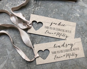 Wedding Place Cards, Place Cards, Name Tag, Wedding Name Tags, Heart Name Tags, Heart Place Cards, Name Tags Wedding, Rustic Wedding Tags