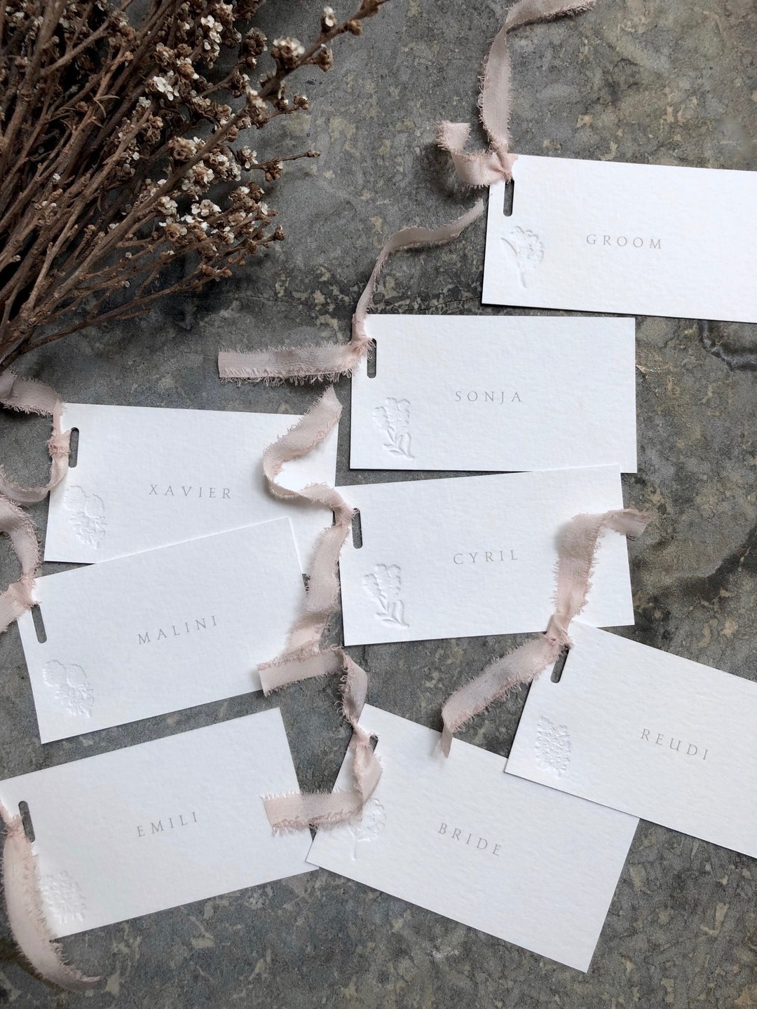 Letterpress Place Cards Place Cards Wedding Place Cards Etsy