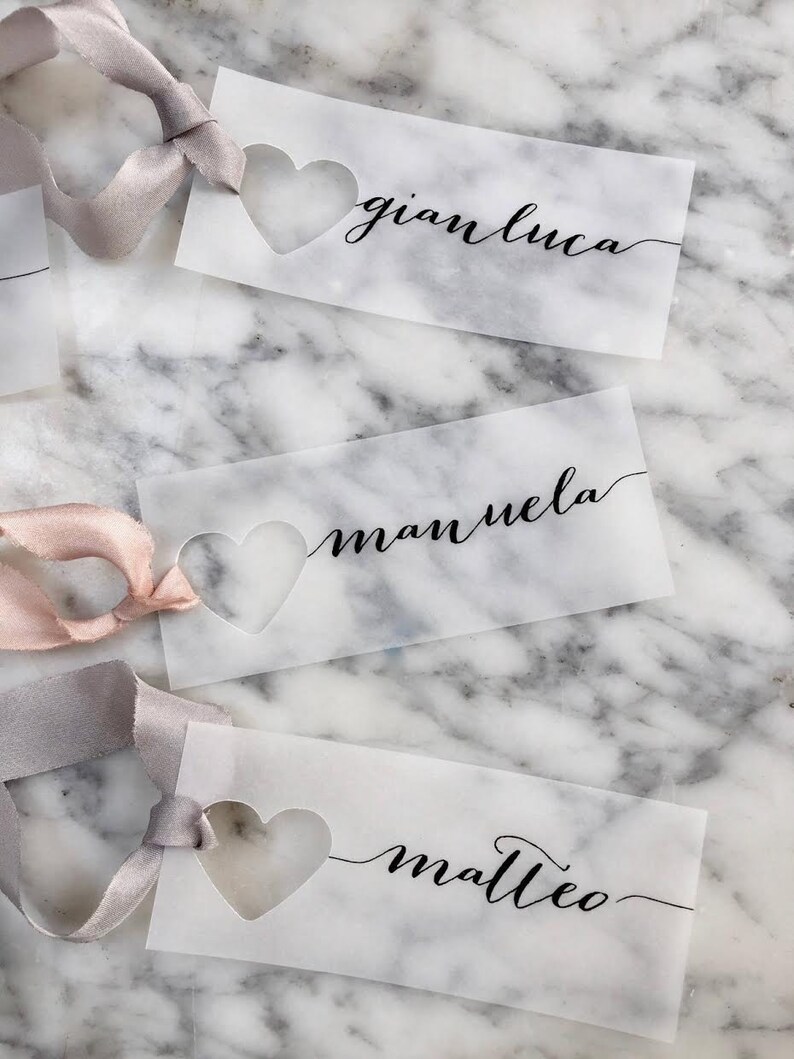 Vellum Place Cards Wedding Place Cards Place Cards Name Etsy
