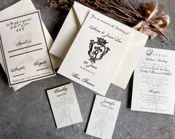 Wedding Invitations, Invitation Suite, French Invitation Suite, Wedding Invitation, Invitations, Wedding Invites, French Wedding Invites