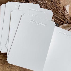 Blocs de correspondance en français, Blocs de correspondance, Bloc-notes, Bloc-notes en français, Cartes de correspondance Bonjour, Cartes de remerciement, Cartes de remerciement, Bonjour