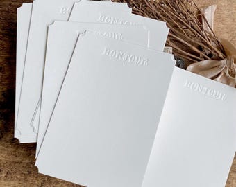 Tarjetas de notas francesas, Tarjetas de notas, Notas pequeñas, Notas pequeñas francesas, Tarjetas de notas Bonjour, Tarjetas de agradecimiento, Notas de agradecimiento, Bonjour
