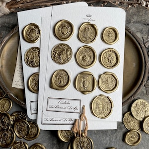 Wax Seal Sampler Pack, French Wax Seals, Wax Seals, Self Adhesive Wax Seals, Seals, Styled Shoot, Antique Wax Seals, Antique French Wax Seal