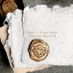 Antique Wax Seals, Wax Seals, Self Adhesive Wax Seals, Self Adhesive Wax Seal, Unique Wax Seals, French Wax Seals, Floral Crest Wax Seals