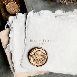 Bird & Fleur Crest Wax Seals, Wax Seals, Self Adhesive Wax Seals, Self Adhesive Wax Seal, Unique Wax Seals, Wax Seal, Crest Wax Seals, Seals
