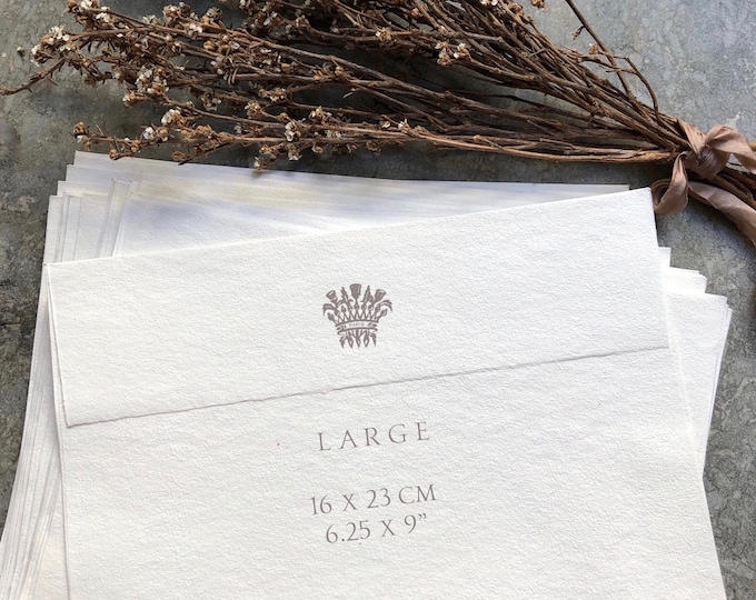 Handmade Paper Envelopes, Cotton Rag Paper, Cotton Paper, Deckle Edge Paper, Envelopes, Deckled Edge Paper, Calligraphy Paper, Rag Paper