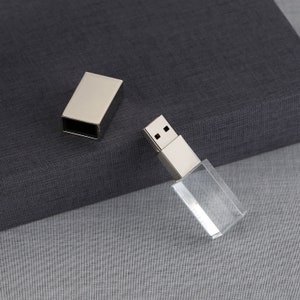 USB 3.0 Silver crystal USB flash drive, thumb drive, memory stick, wedding flash drive, photography usb flash drive