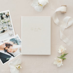 Velvet Matted Folio - Champagne | Custom size folio | Foil Stamped with logo or texts