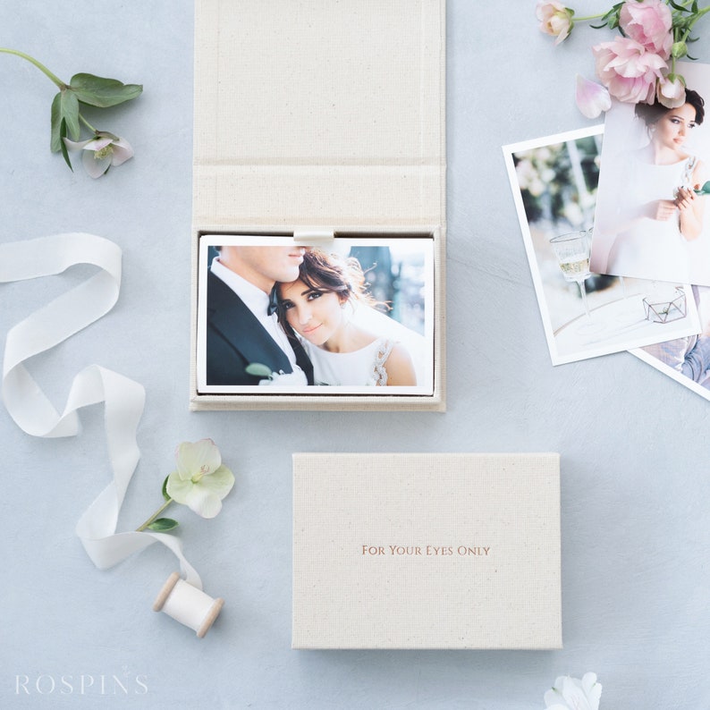 Linen Photo Box - New Natural Linen