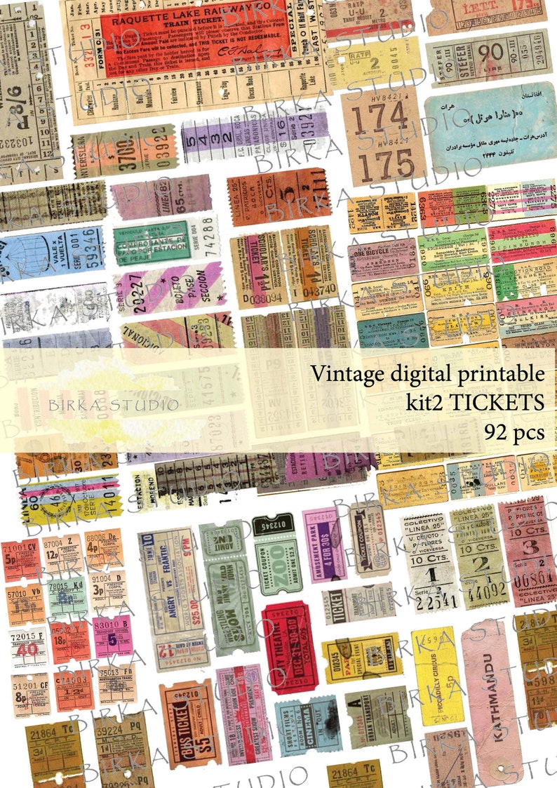 Digital Vintage Stationary, Personalized Vintage Stationery Ephemera