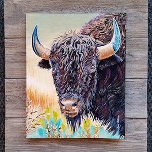 Pintura de búfalo americano