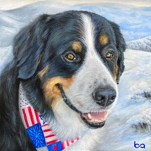 Artist For Hire Custom Pet Portrait from Photos Hand Painted in Acrylics by Ben Atkin image 3