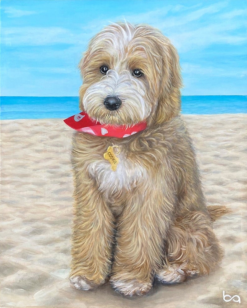Artist For Hire Custom Pet Portrait from Photos Hand Painted in Acrylics by Ben Atkin image 8