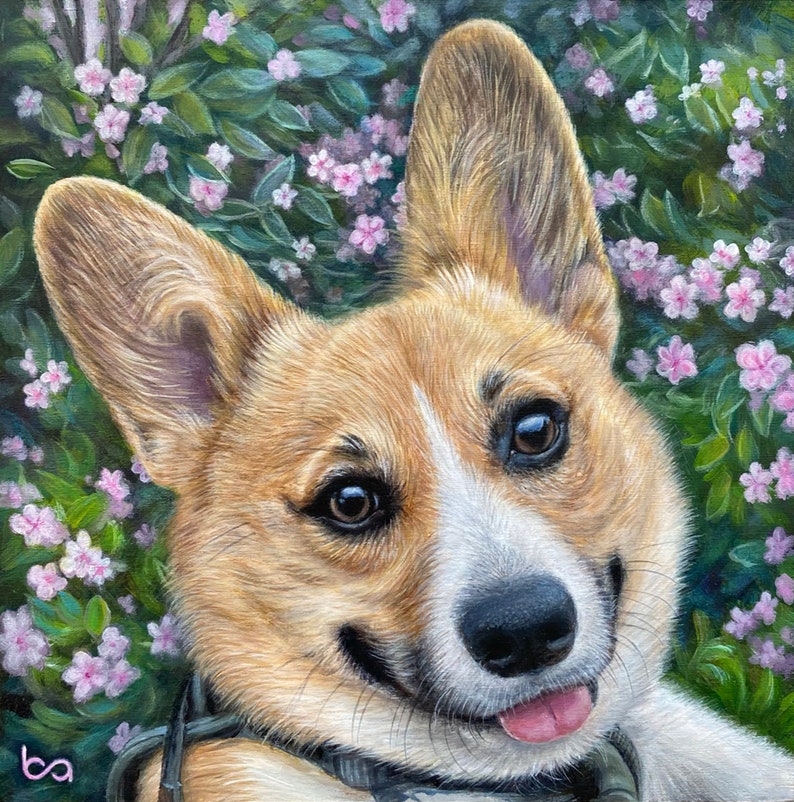 Artist For Hire Custom Pet Portrait from Photos Hand Painted in Acrylics by Ben Atkin image 5