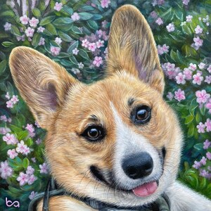 CUSTOM DOG CAT Portrait from your Photo, Original Hand Painted Acrylic Art, Dog and Cat Painting, Dog Mom Gift, Pet Commission by Ben Atkin image 9