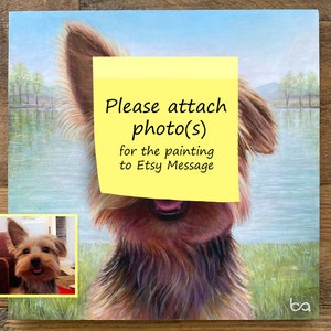 CUSTOM DOG CAT Portrait from your Photo, Original Hand Painted Acrylic Art, Dog and Cat Painting, Dog Mom Gift, Pet Commission by Ben Atkin image 2