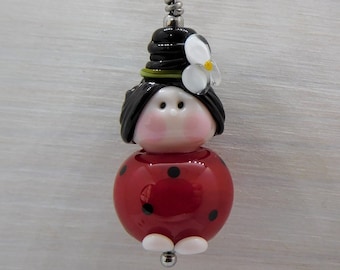 Necklace pendant - ladybug