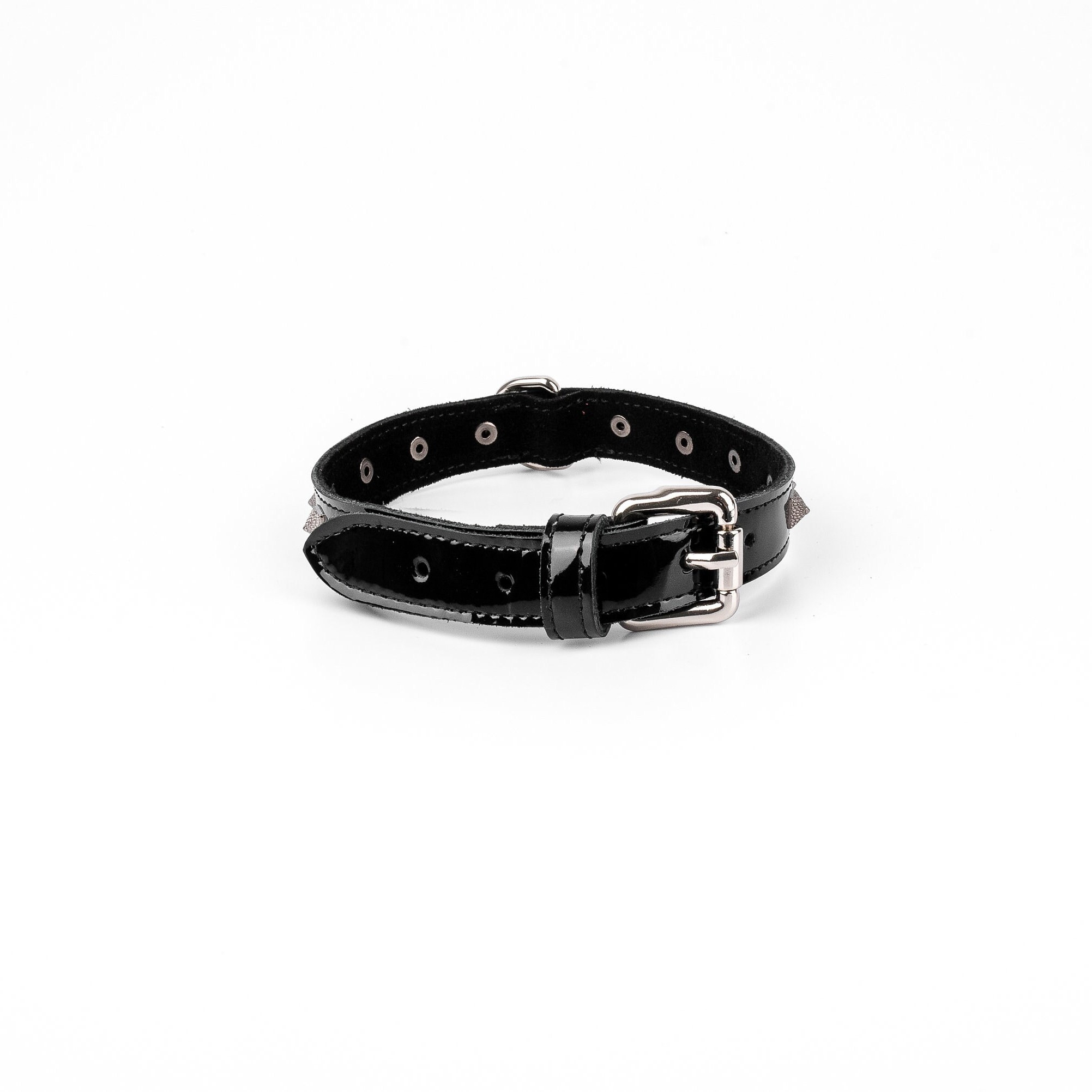 Collare BDSM Gotico – Choker In Pelle Rossa Con Anello O - Foto 5