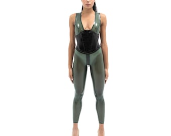 Latex Waist Corset Belt | Underbust Corset | Rubber Corsage | Latex Lingerie