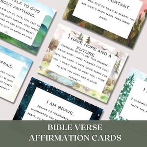 Affirmationen für Teenager | Bibel Vers Affirmationskarten | Schriftkarten | Inspirational Printable