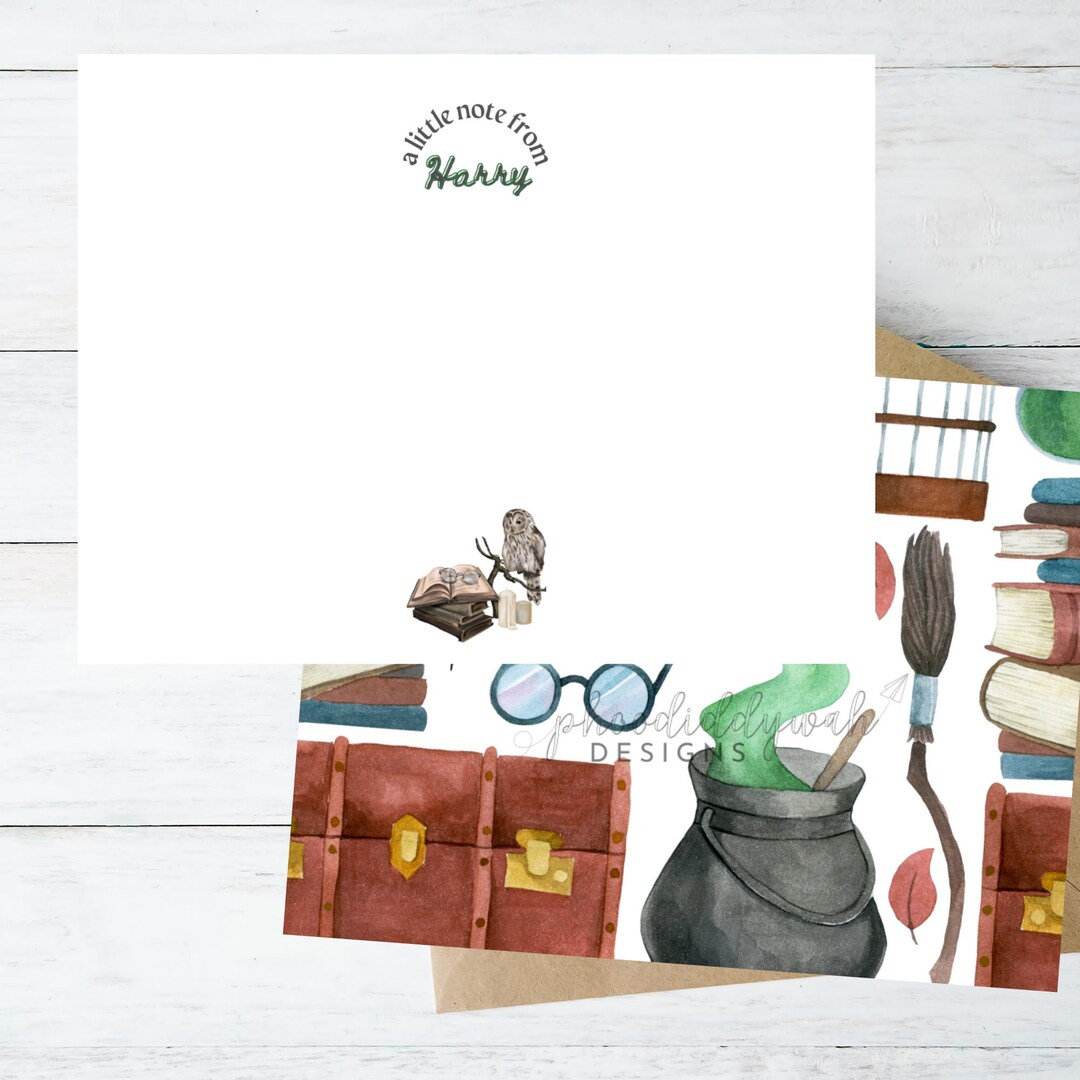 Wizard Stationery Set | Magic Note Cards | Book Stationery Printable ...