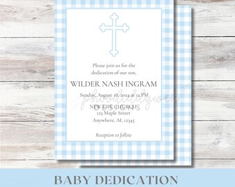 Baby Dedication Invitation | Baptism Invitation | Baby Christening Invitation | Child Dedication Invitation | Editable Template | Printable