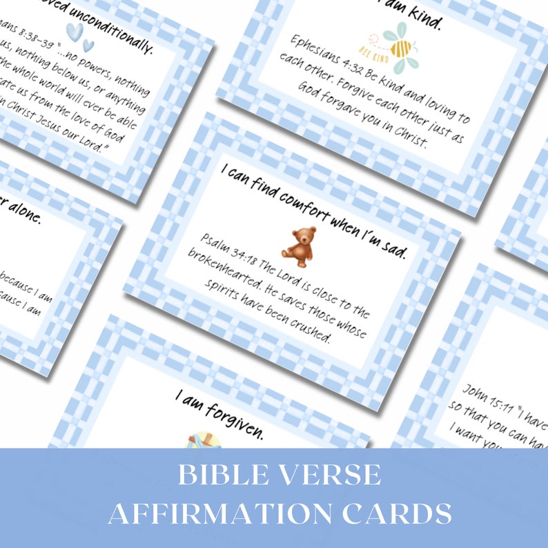 Daily Affirmations for Boys | Bible Verse Affirmation Cards | Scripture ...