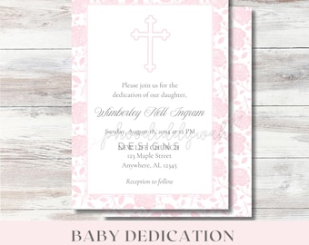 Baby Dedication Invitation | Baptism Invitation | Baby Christening Invitation | Child Dedication Invitation | Editable Template | Printable