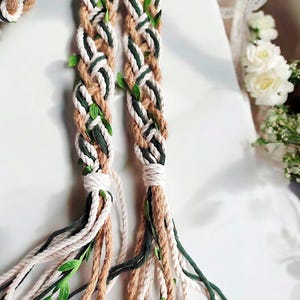 Handmade Celtic Handfasting Cord: Natural Cotton Wedding Braid