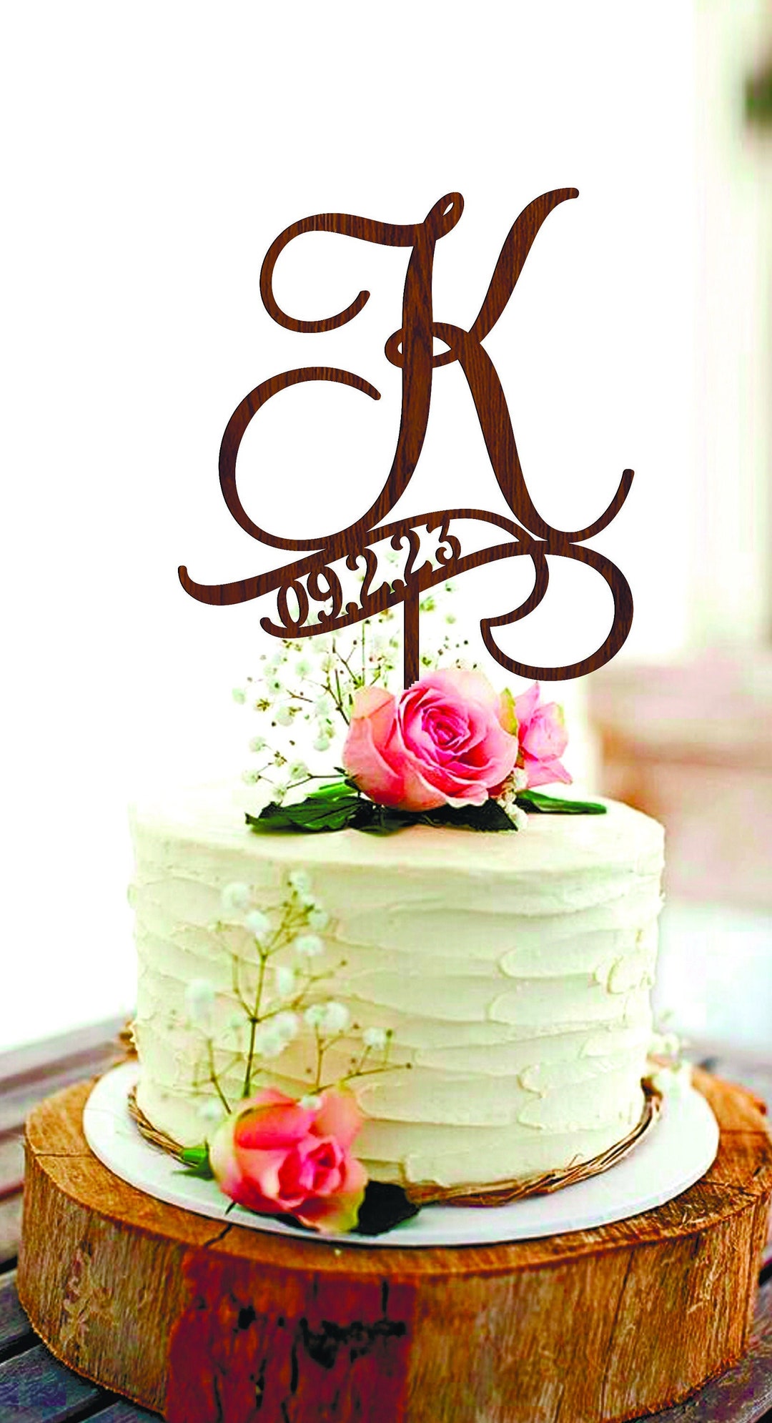 Cake Topper K Personalized Wedding Topper Custom Letter K Etsy