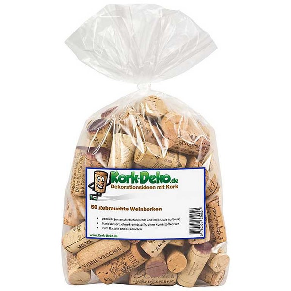 50 used wine corks (wine corks bottle corks) - natural corks, ideal for crafts and decorating