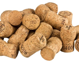 50 tappi per champagne usati (tappi per spumante, tappi per bottiglie di champagne) - tappo di sughero naturale, ideale per l'artigianato e la decorazione