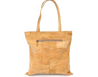 Sac à provisions en liège en tissu de liège - Sac à main Sac à bandoulière - beige, sac à main en liège