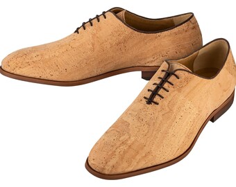 chaussure élégante pour hommes en liège | Gr. 40 | couleur naturelle | Mariage, marié | végétalien | durable