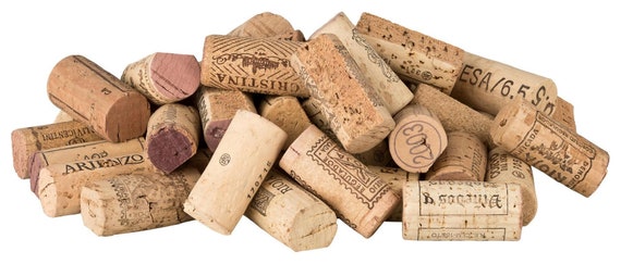 100 vor-geschnittene, gebrauchte Weinkorken zum Pinnwand-Bau Korken aus  Weinflaschen, bereits fertig geschnitten, zum Basteln & Deko DIY - .de
