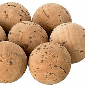 Bola de corcho bola de corcho hecha de corcho natural 3 tamaños: 2, 3 o 4 cm de diámetro sin corcho prensado 100% sin tratar imagen 3