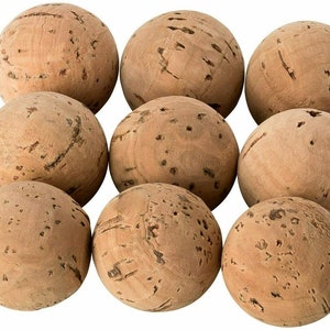 Bola de corcho bola de corcho hecha de corcho natural 3 tamaños: 2, 3 o 4 cm de diámetro sin corcho prensado 100% sin tratar imagen 1