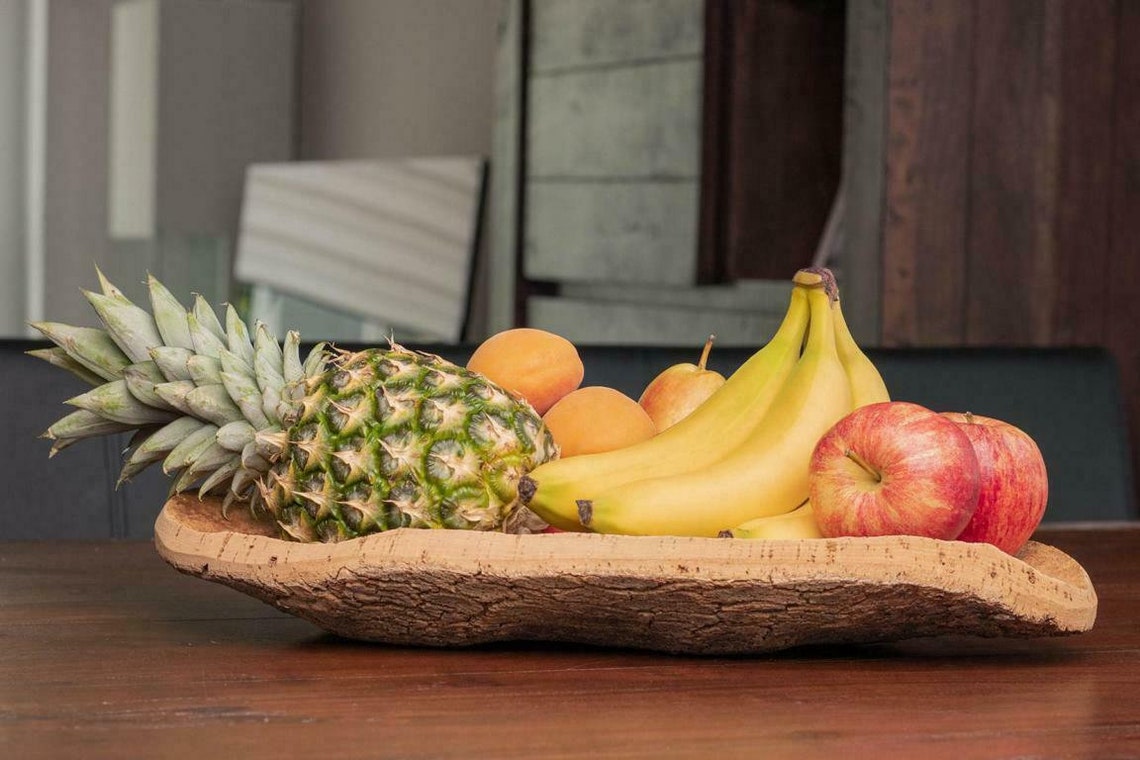 Fruit Bowl Made of Natural Cork Bark Fruit Bowl Made of Cork Etsy