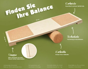 Planche d'équilibre, planche d'équilibre, jouet d'équilibre, ensemble d'entraînement de coordination, planche d'équilibre et planche d'équilibre en rouleau de liège